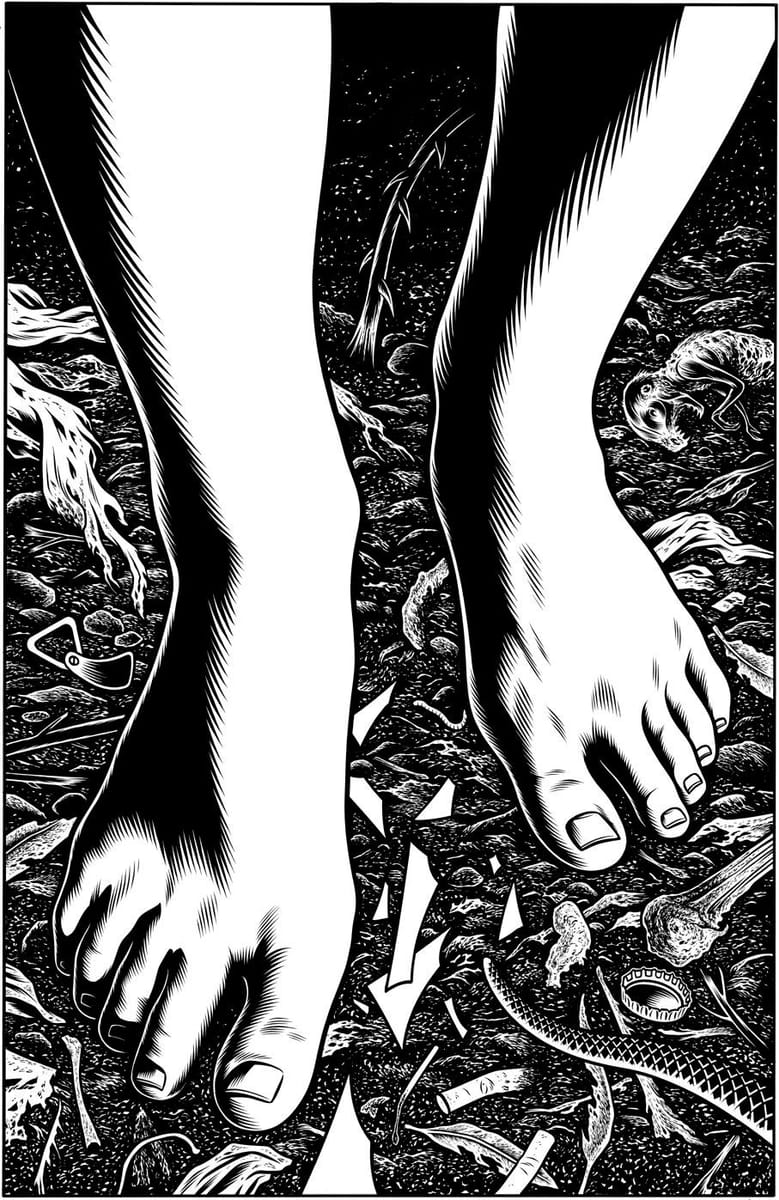 Artwork Title: Black Hole Cover: Feet on Glass