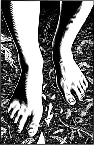 Artwork Title: Black Hole Cover: Feet on Glass