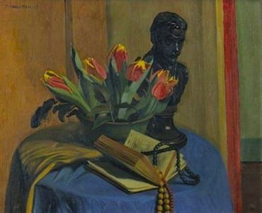 Artwork Title: Buste et tulipes
