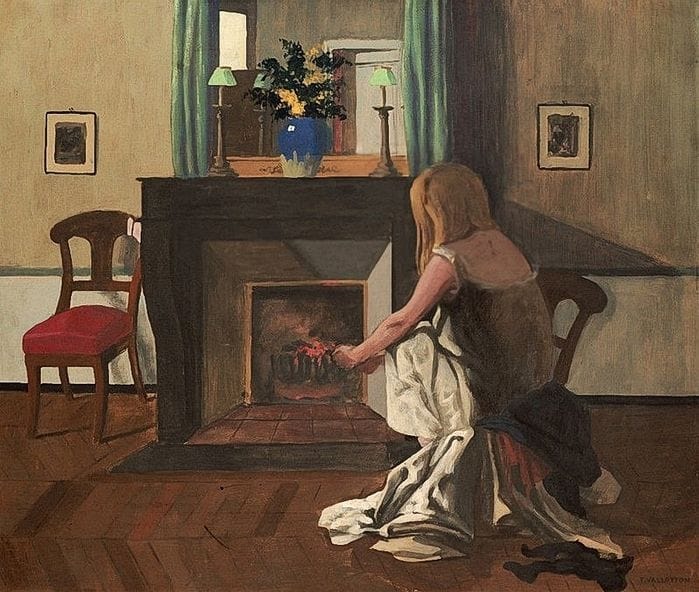 Artwork Title: Interior with a Woman in a Shirt