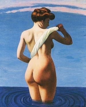 Artwork Title: Baigneuse de dos s'essuyant avec un linge roulé (Bathing Woman, Washing Her Back with a Rolled Linen