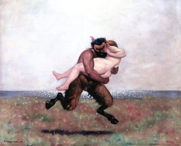 Artwork Title: Satyre enlevant une femme au galop (Galloping Satyr Abducting a Woman)