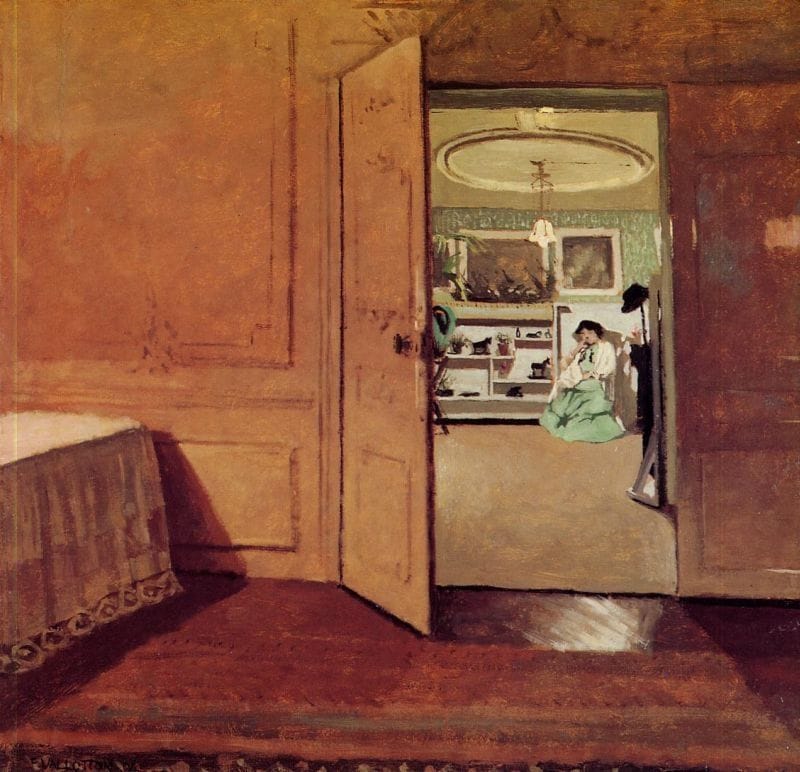 Artwork Title: Interior, Vestibule by Lamplight