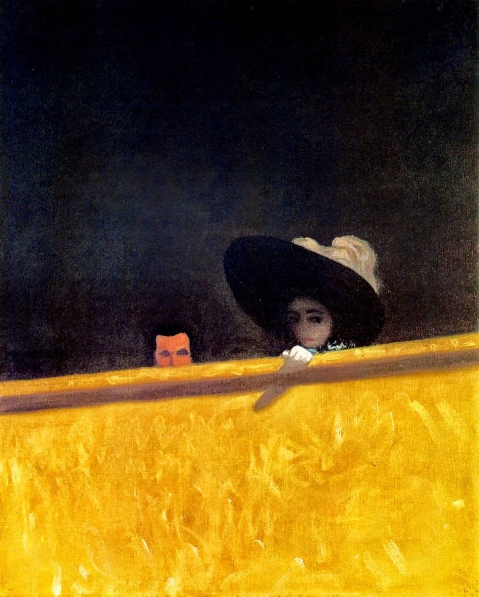 Artwork Title: Box Seats at the Theater, the Gentleman and the Lady