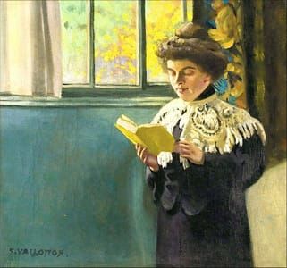 Artwork Title: Woman Reading at the Window