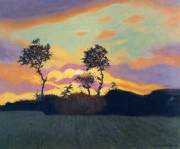 Artwork Title: Paysage soleil couchant (Landscape at Sunset)