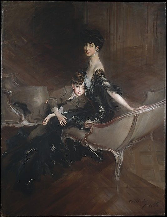 Artwork Title: Consuelo Vanderbilt, Duchess Of Marlborough, And Her Son, Lord Ivor Spencer-churchill