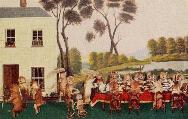 Artwork Title: Kittens' Tea & Croquet Party