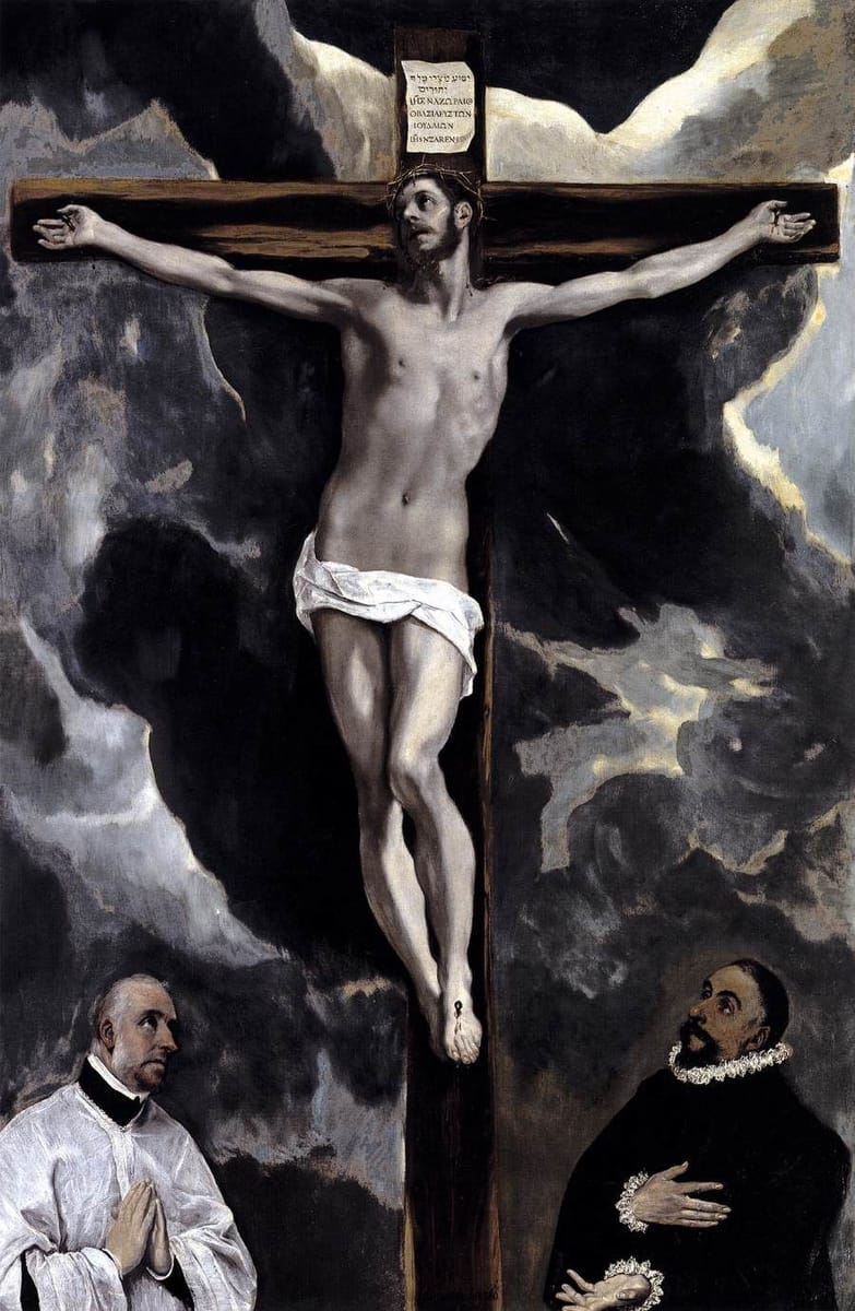Artwork Title: Christ on the Cross Adored by Two Donors