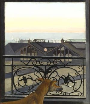 Artwork Title: Dog on a Balcony, Paris