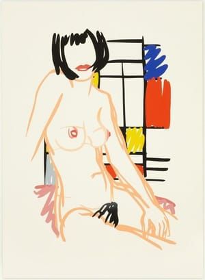 Artwork Title: Monica Sitting with Mondrian
