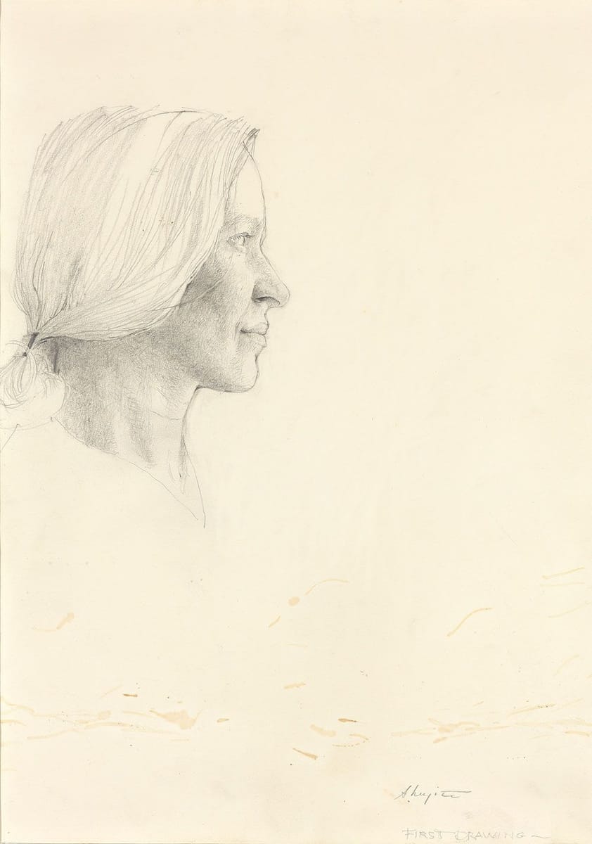 Andrew Wyeth Helga On Paper by Catherine Quillman  Incollect