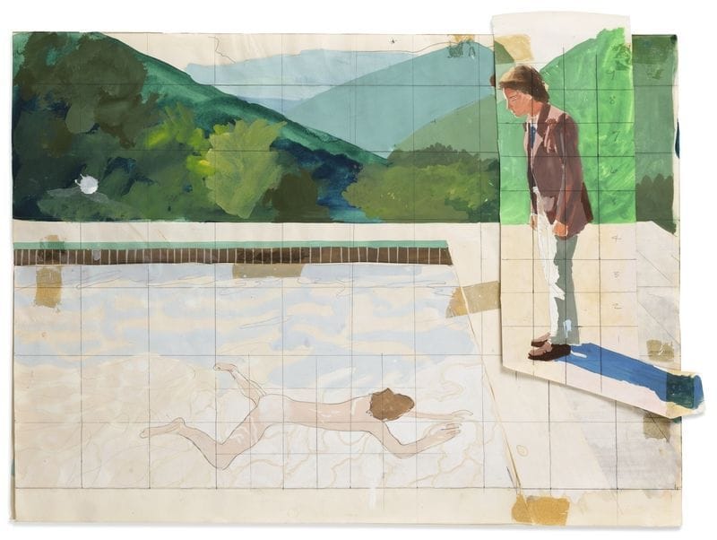 Artwork Title: Study for ‘Portrait of An Artist’ (Pool with Two Figures)