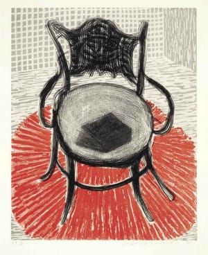 Artwork Title: Chair with Book on Red Carpet
