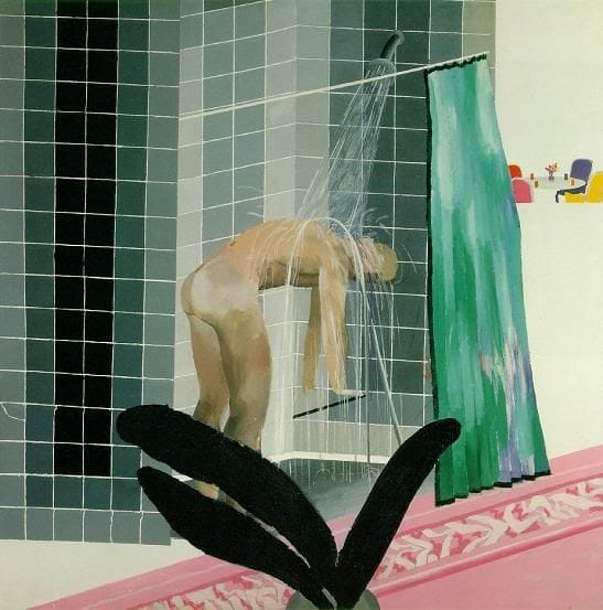 Artwork Title: Man in Shower in Beverly Hills