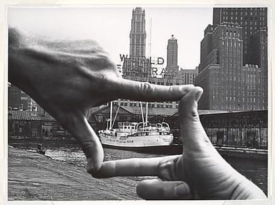 Artwork Title: Hands Framing New York Harbor