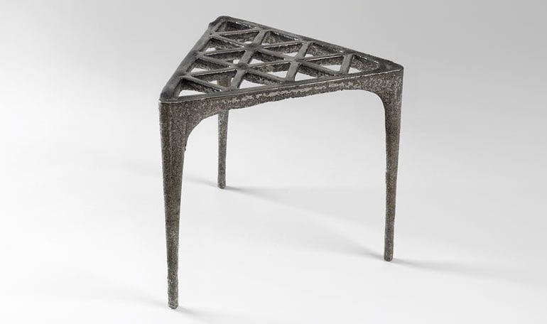 Artwork Title: Pewter Stool (triangular)