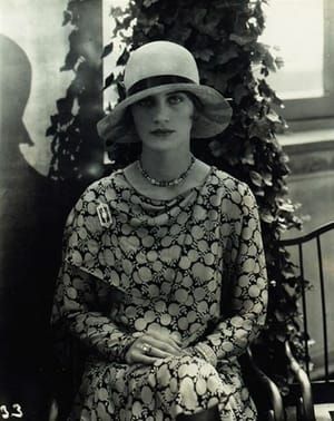 Artwork Title: Lee Miller modeling Marie-Christiane hat and dress and jewelry by Black for Vogue 1928