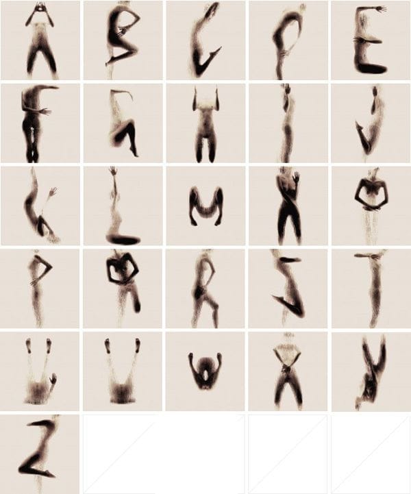 Artwork Title: The Naked Alphabet