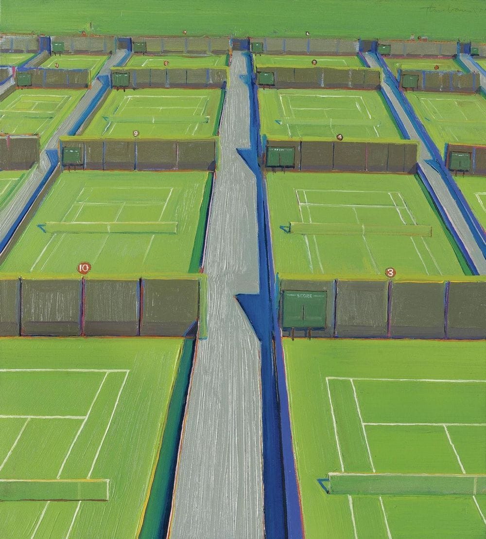 Artwork Title: The Outside Courts at Wimbledon