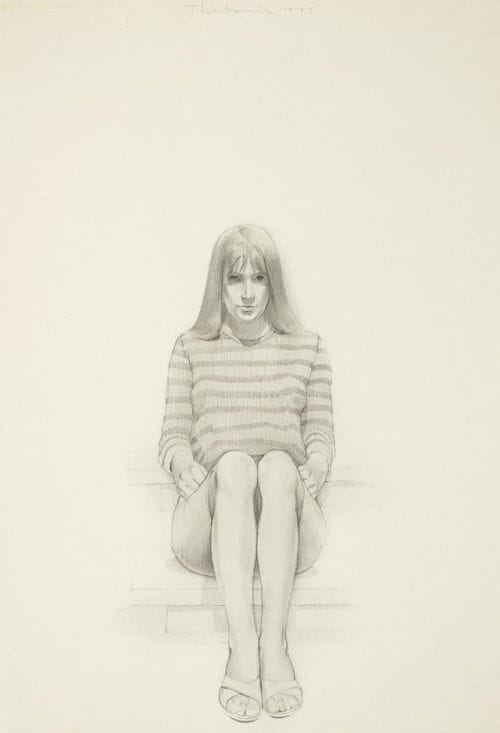 Artwork Title: Girl in Striped Sweater