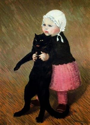 Artwork Title: Girl with a Cat