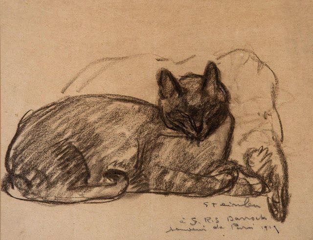 Artwork Title: Study of a Cat Resting on a Pillow