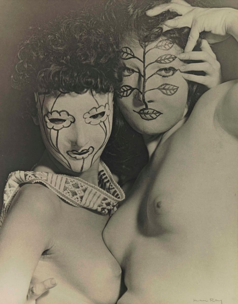 Artwork Title: Juliet and Margaret in masks, Los Angeles