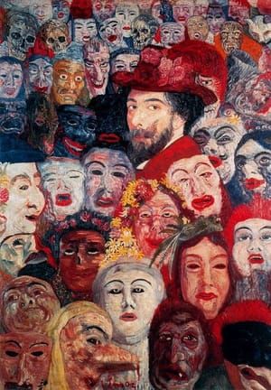 Artwork Title: Portrait of the Artist Surrounded by Masks