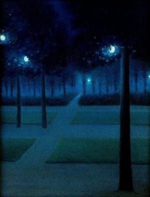Artwork Title: Nocturne in the Parc Royal, Brussels