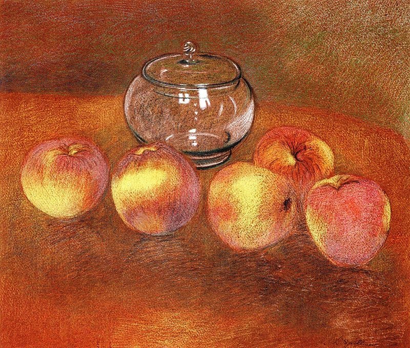 Artwork Title: Apples and Glass Bowl