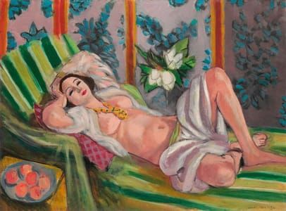 Artwork Title: Odalisque couchée aux magnolias