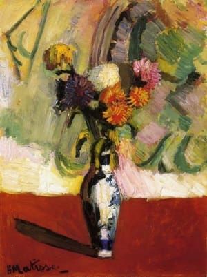 Artwork Title: Chrysanthemums in a Chinese Vase