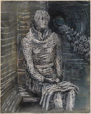 Artwork Title: Woman Seated in the Underground