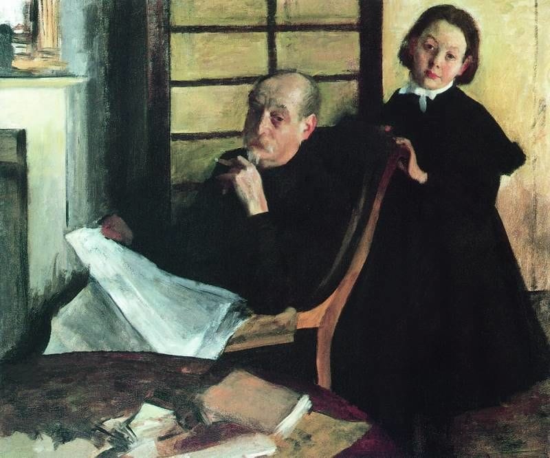 Artwork Title: Henri Degas and His Niece, Lucie Degas (The Artist's Uncle and Cousin)