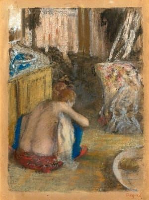 Artwork Title: Femme nue, accroupie, vue de dos