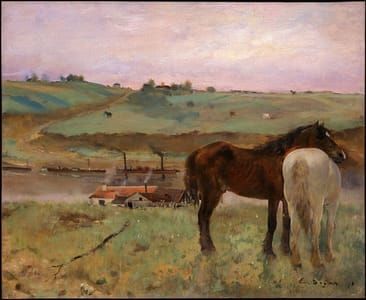 Artwork Title: Horses in a Meadow