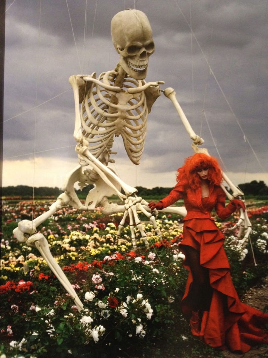 Artwork Title: Malgosia Bela Under Spell Of Giant Skeleton