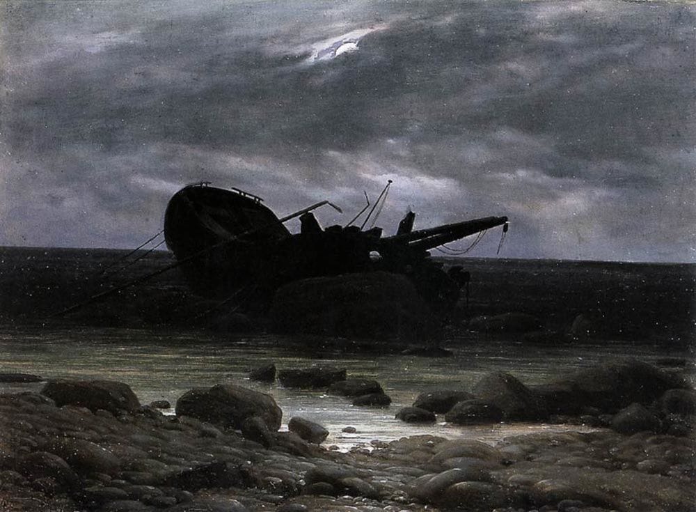Artwork Title: Wreck In The Moonlight