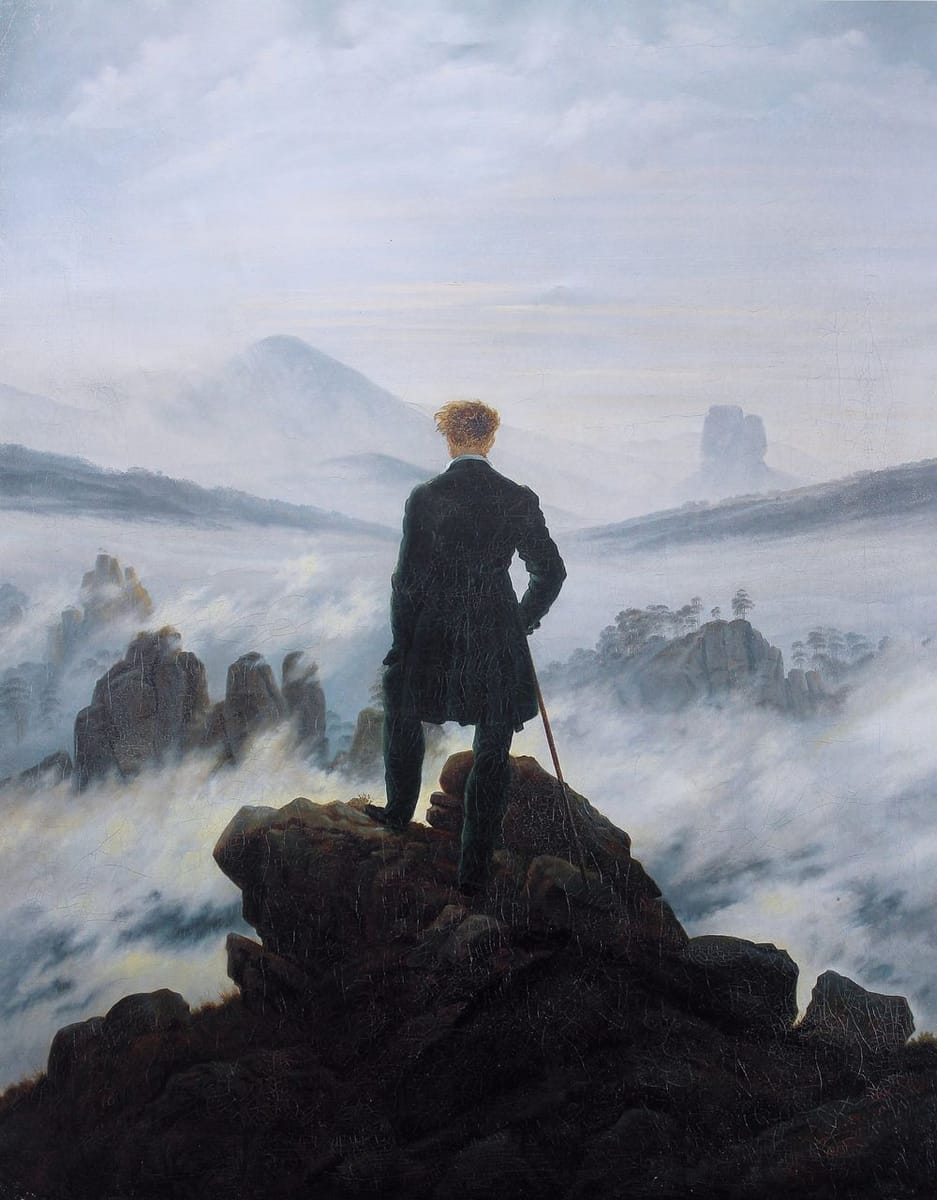 Artwork Title: Der Wanderer über Dem Nebelmeer (Wanderer above the Sea of Fog)
