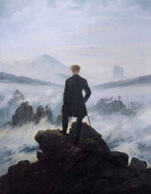 Artwork Title: Der Wanderer über Dem Nebelmeer (Wanderer above the Sea of Fog)