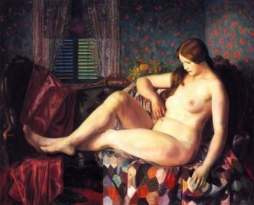Artwork Title: Nude with Hexagonal Quilt