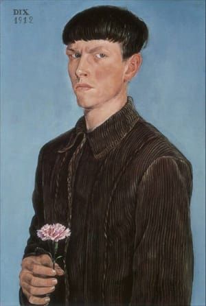 Artwork Title: Self portrait with carnation