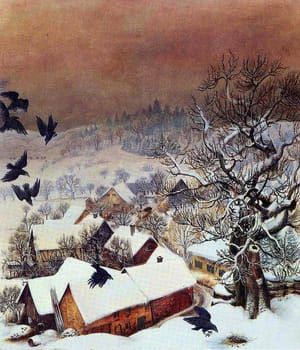 Artwork Title: Randegg in the Snow with Ravens