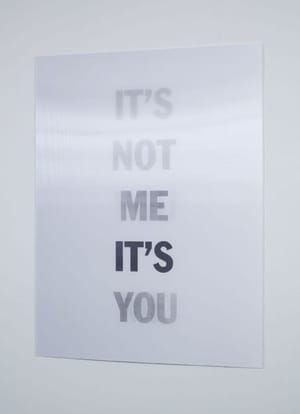 Artwork Title: It's Not Me, It's You