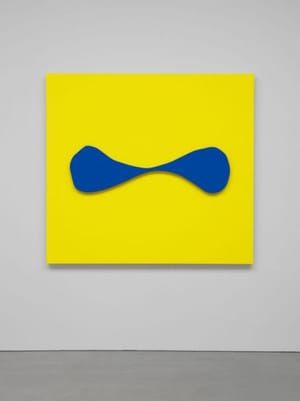 Artwork Title: Blue relief over yellow