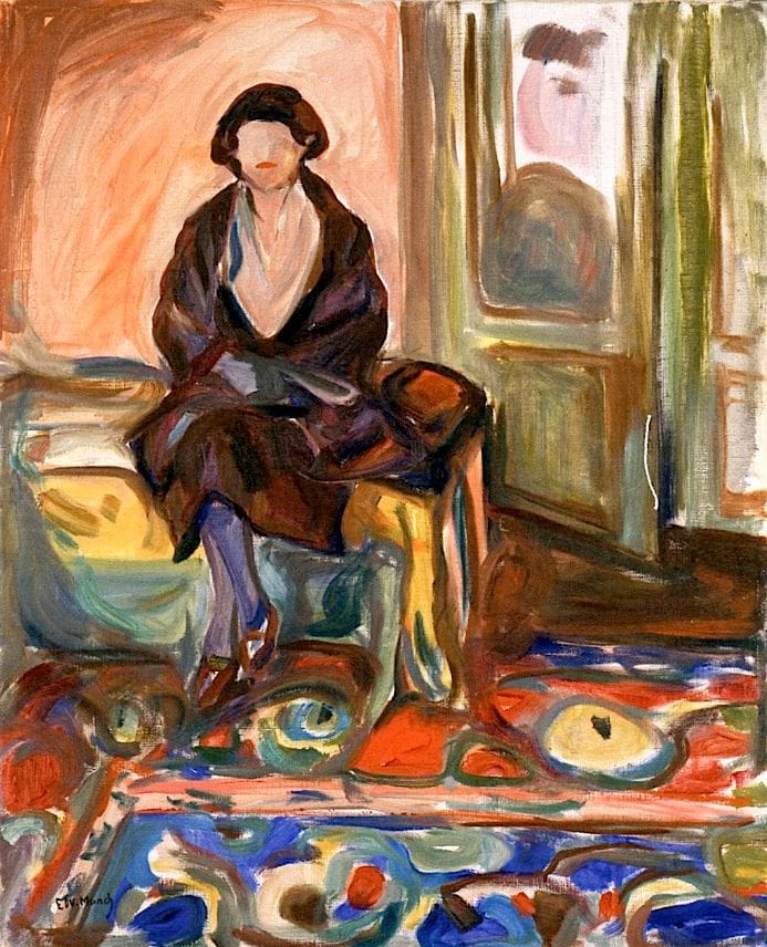 Artwork Title: Model seated on the couch