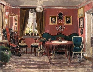 Artwork Title: The Living Room of the Misses Munch in Pilestredet 61