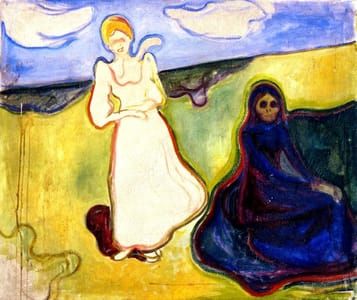 Artwork Title: Two Women in a Landscape