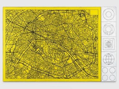 Artwork Title: Untitled (Paris Street Map II with signs)